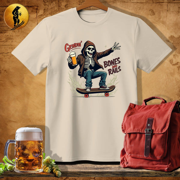 MyDesigns Physical Item Sand / S Skater Skeleton T-Shirt