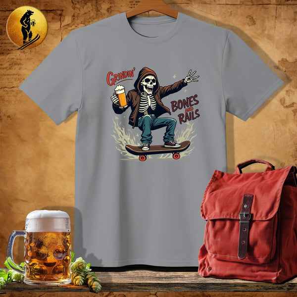 MyDesigns Physical Item Sport Grey / S Skater Skeleton T-Shirt