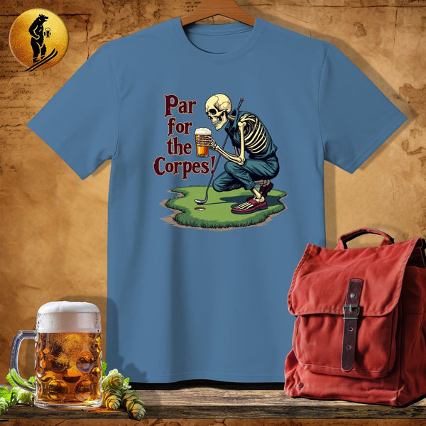 MyDesigns Physical Item Heather Indigo / S Skeleton Putter T-Shirt