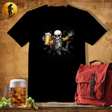 MyDesigns Physical Item Black / S Skeleton Sky Diver T-Shirt