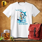 MyDesigns Physical Item White / S Skiing Shark T-Shirt