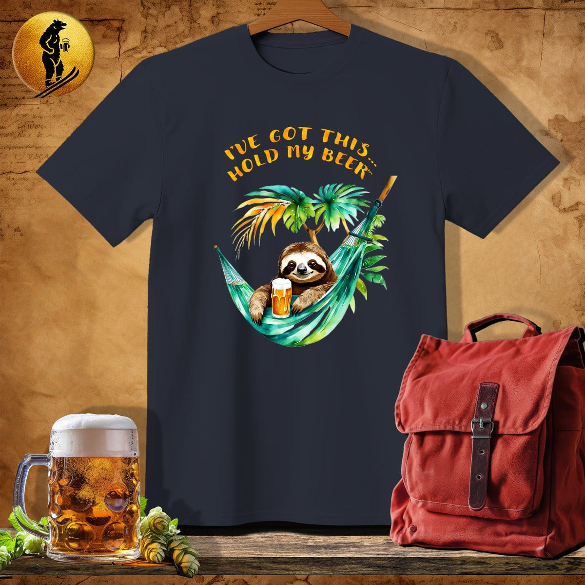 MyDesigns Physical Item Dark Heather / S Slothful Sip T-Shirt
