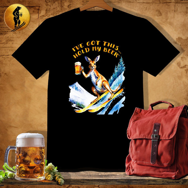 MyDesigns Physical Item Black / S Snowboard Roo T-Shirt