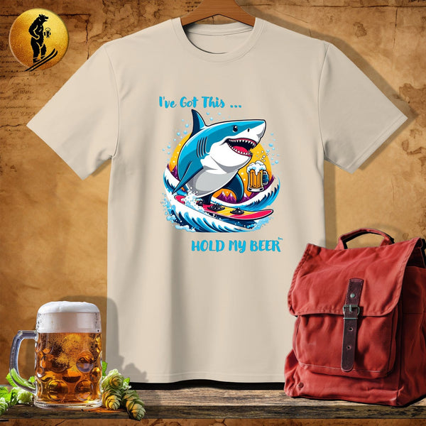 MyDesigns Physical Item Sand / S Snowboard Shark T-Shirt