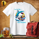 MyDesigns Physical Item White / S Snowboard Shark T-Shirt
