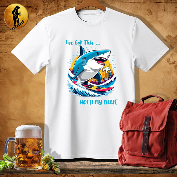 MyDesigns Physical Item White / S Snowboard Shark T-Shirt