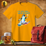 MyDesigns Physical Item Gold / S Snowboarding Penguin T-Shirt