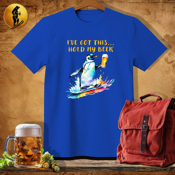 MyDesigns Physical Item Royal / S Snowboarding Penguin T-Shirt