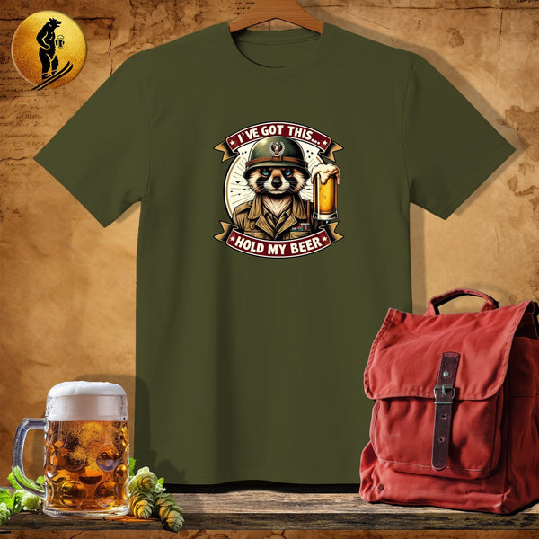 MyDesigns Physical Item Military Green / S Soldier Raccoon March T-Shirt