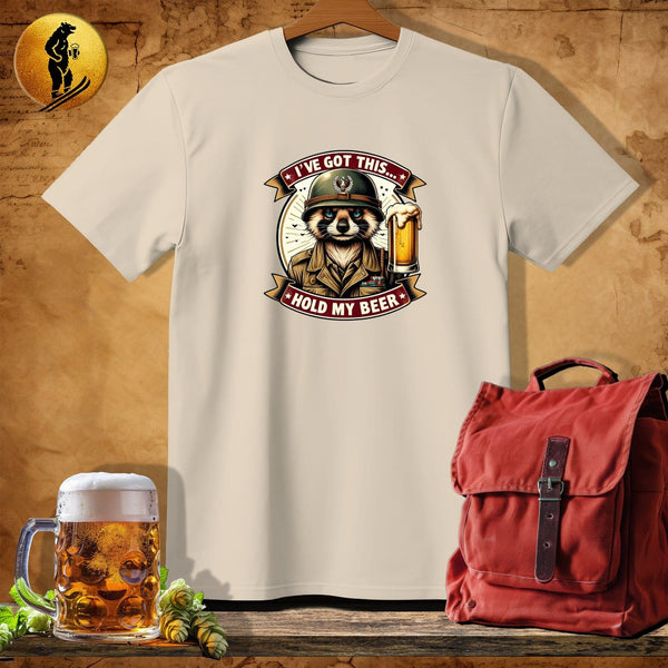 MyDesigns Physical Item Sand / S Soldier Raccoon March T-Shirt