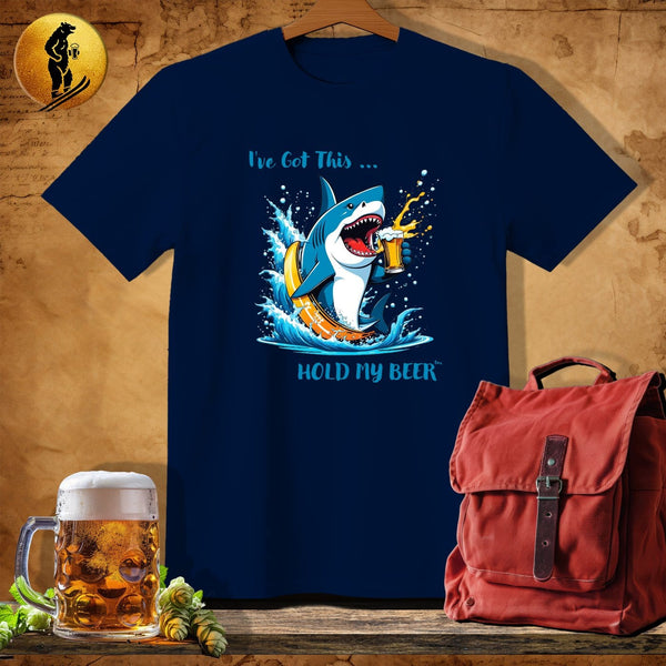 MyDesigns Physical Item Navy / S Speedy Skier Shark T-Shirt
