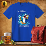 MyDesigns Physical Item Royal / S Speedy Skier Shark T-Shirt