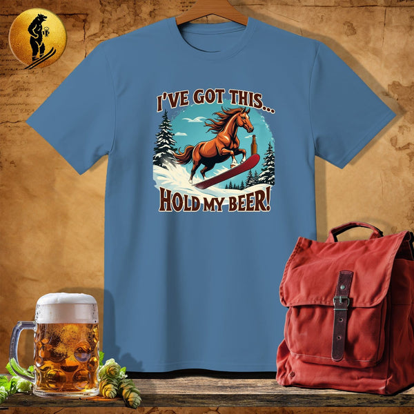 MyDesigns Physical Item Heather Indigo / S Stallion Shredder T-Shirt