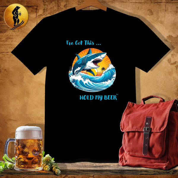MyDesigns Physical Item Black / S Surf Shark T-Shirt