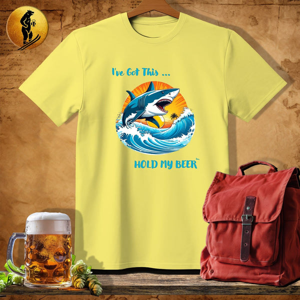 MyDesigns Physical Item Cornsilk / S Surf Shark T-Shirt