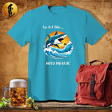 MyDesigns Physical Item Tropical Blue / S Surf Shark T-Shirt