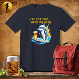 MyDesigns Physical Item Dark Heather / S Surffing Dolphin Waves T-Shirt