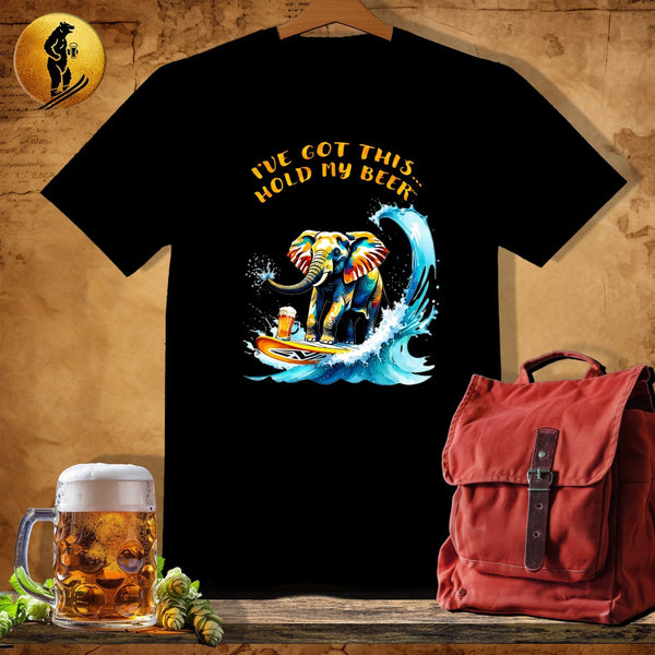 MyDesigns Physical Item Black / S Surfin Pacaderm T-Shirt