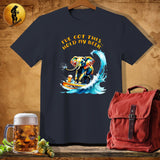 MyDesigns Physical Item Dark Heather / S Surfin Pacaderm T-Shirt