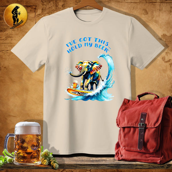 MyDesigns Physical Item Sand / S Surfin Pacaderm T-Shirt