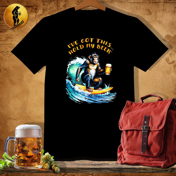 MyDesigns Physical Item Black / S Surfin Simian T-Shirt