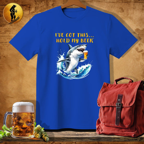 MyDesigns Physical Item Royal / S Surfing Shark Tides T-Shirt