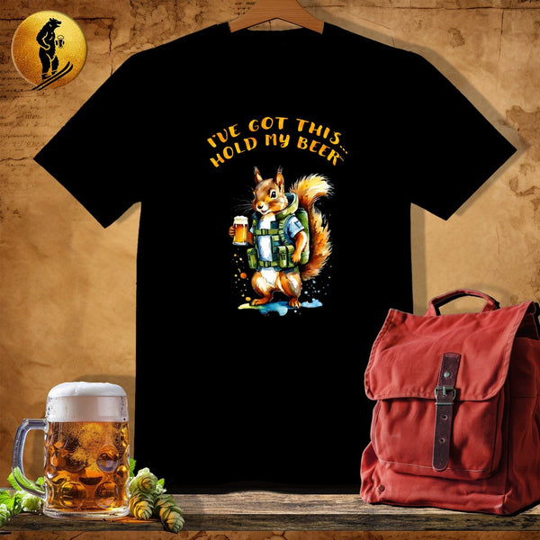 MyDesigns Physical Item Black / S Tactical Squirrel T-Shirt