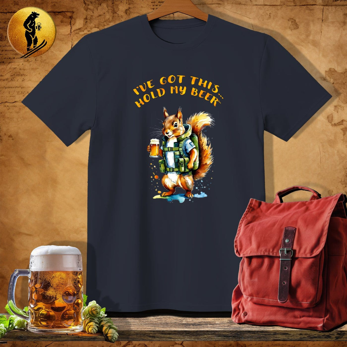 MyDesigns Physical Item Dark Heather / S Tactical Squirrel T-Shirt