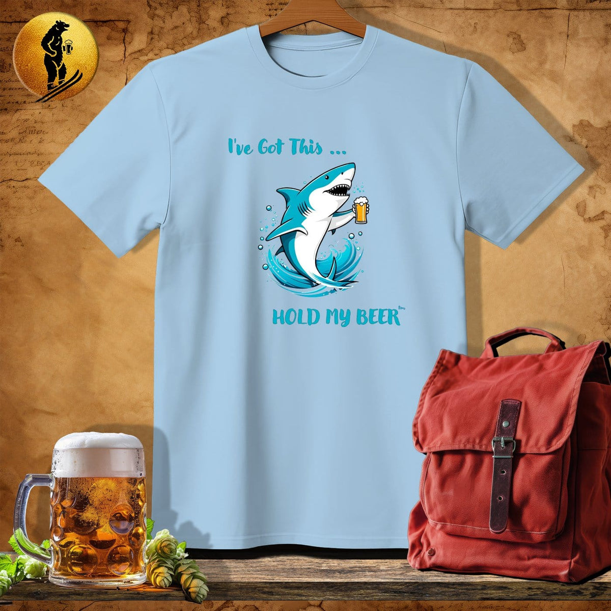 MyDesigns Physical Item Light Blue / S Tennis Shark T-Shirt
