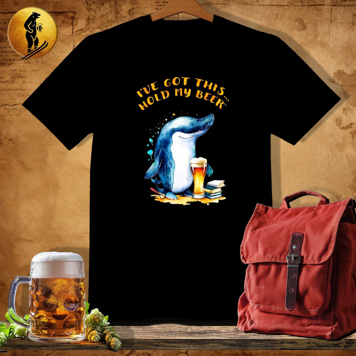 MyDesigns Physical Item Black / S Whale-Detective T-Shirt