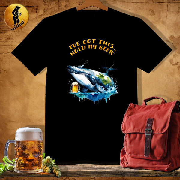 MyDesigns Physical Item Black / S Whale Warrior T-Shirt