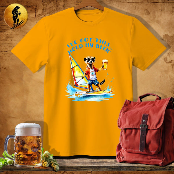 MyDesigns Physical Item Gold / S Windsurfer Meerkat T-Shirt