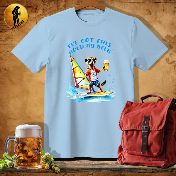 MyDesigns Physical Item Light Blue / S Windsurfer Meerkat T-Shirt