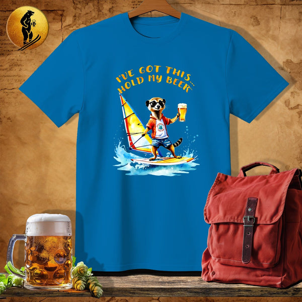 MyDesigns Physical Item Sapphire / S Windsurfer Meerkat T-Shirt