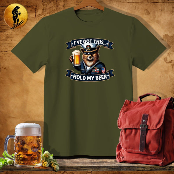 MyDesigns Physical Item Military Green / S Wolf Navy T-Shirt