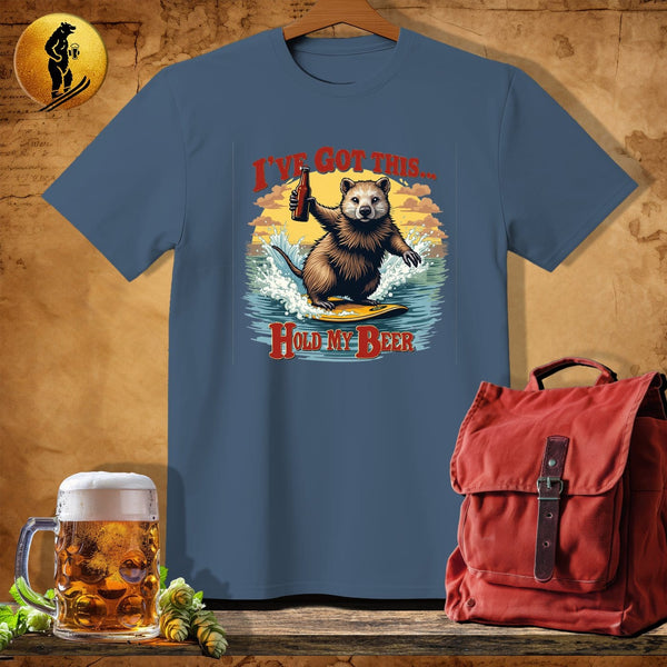 MyDesigns Physical Item Navy Heather / S Wombat Waves T-Shirt
