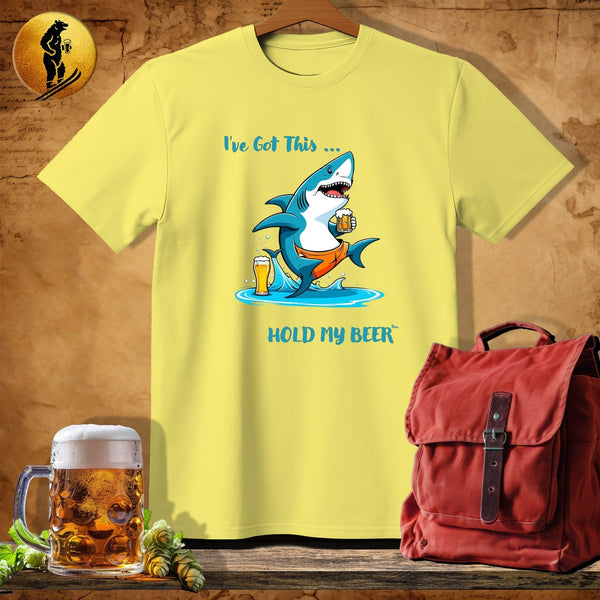 MyDesigns Physical Item Cornsilk / S Yoga Shark T-Shirt