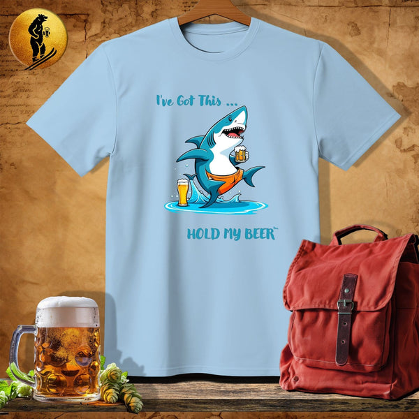 MyDesigns Physical Item Light Blue / S Yoga Shark T-Shirt