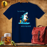 MyDesigns Physical Item Navy / S Yoga Shark T-Shirt