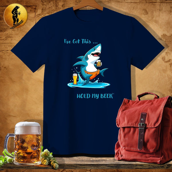 MyDesigns Physical Item Navy / S Yoga Shark T-Shirt
